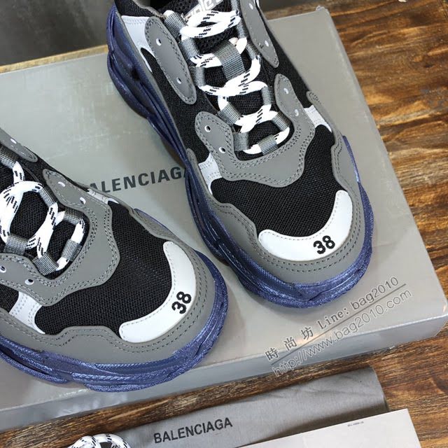 Balenciaga經典款男女鞋 巴黎世家頂級版本Triple S透氣3M反光姥爹復古運動鞋 Balenciaga情侶款老爹鞋  hdbl1177